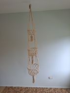 Macrame Pot Holder - Triple Cream - 150cm Long