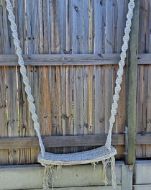 Chunky Wood Swing Cream with Rope