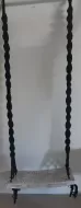 Chunky Wood Swing Black with Rope