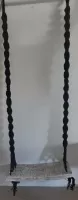 Chunky Wood Swing Black with Rope
