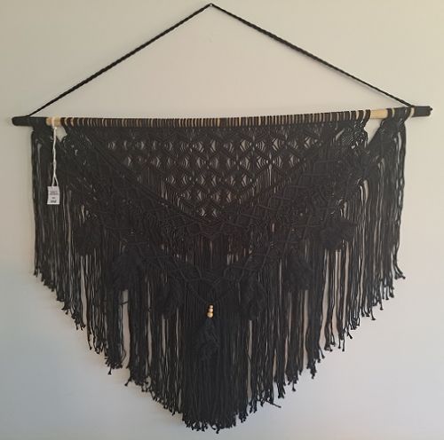 Black Macrame Hanging 151cm x 158cm