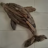 Driftwood Dolphin 54cm x 33cm