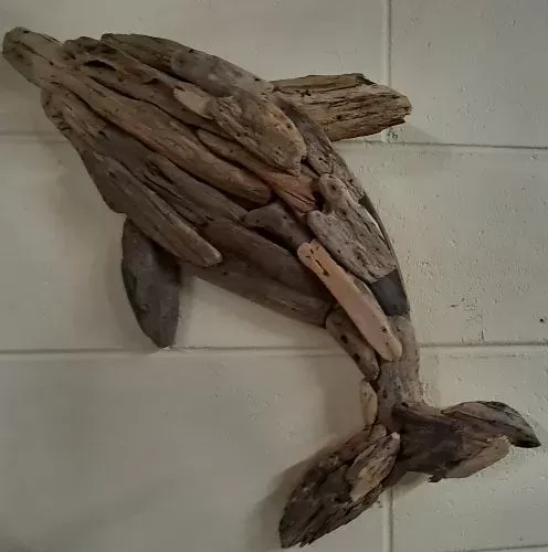 Driftwood Dolphin 54cm x 33cm