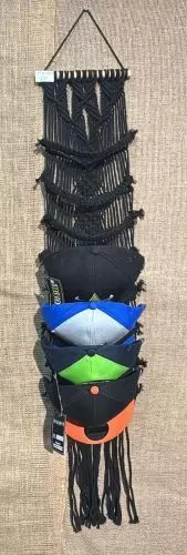 Black Macrame Cap Hanging Holder
