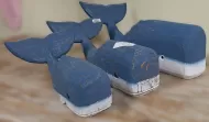 Wooden Blue Whale (Set of 3)