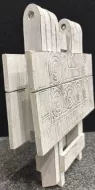 Wooden White Collapsible Square Stool with Decorative top