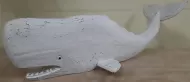 Wooden White Whale 40cm