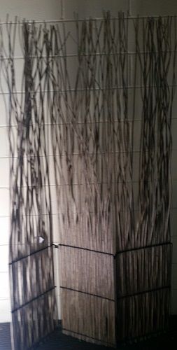 Room Divider - Brown 190cm x 40cm x 3pcs