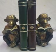 Resin Monkey Bookends