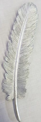 Resin Silver Feather Wall Plaque 9
