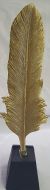 Resin Gold Feather with Base 12