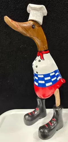 Wooden Duck - Small Chef with Checks