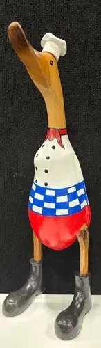 Wooden Duck - Large Chef with Checks