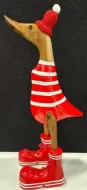 Wooden Duck - Red Pom Pom