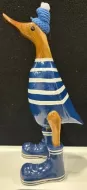 Wooden Duck - Blue Pom Pom