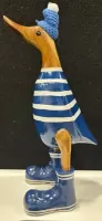 Wooden Duck - Blue Pom Pom