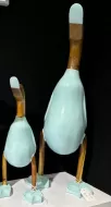 Wooden Duck - Body, Beak & Feet Light Blue 47cm