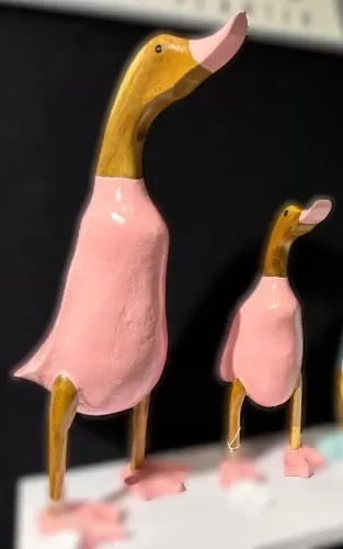 Wooden Duck - Body, Beak & Feet Pink 47cm