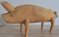 Wooden Pig 30cm x 15cm