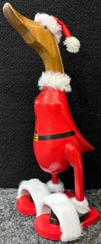 Wooden Duck - Santa Duck with Thongs