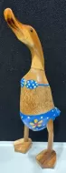 Wooden Duck - Large Blue Bikini