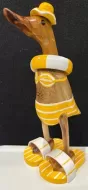 Wooden Duck - Swimming Ring Yellow