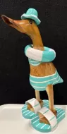 Wooden Duck - Swimming Ring Aqua