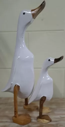 Wooden Duck - Body Fully White 44cm