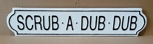 Enamel Wall Sign - Scrub a Dub Dub