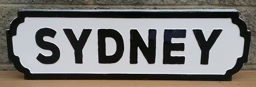 Enamel Wall Sign - Sydney 69.5cm x 20cm