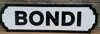 Enamel Wall Sign - Bondi 69.5cm x 20cm