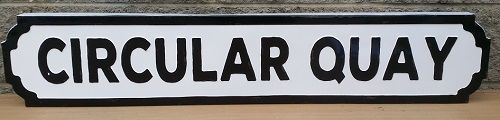 Enamel Wall Sign - Circular Quay 107cm x 20cm
