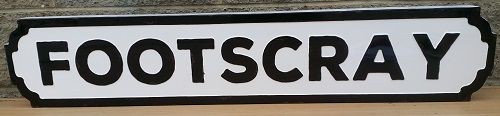 Enamel Wall Sign - Footscray 107cm x 20cm