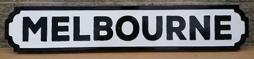 Enamel Wall Sign - Melbourne - 107cm x 20cm