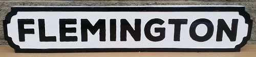 Enamel Wall Sign - Flemington 107cm x 20.5cm