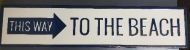 Enamel Wall Sign - This Way to the Beach