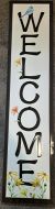 Enamel Wall Sign - Welcome  (with Bluebird) 122cm x 28cm