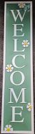 Enamel Wall Sign - Welcome  (Green) 122cm x 28cm