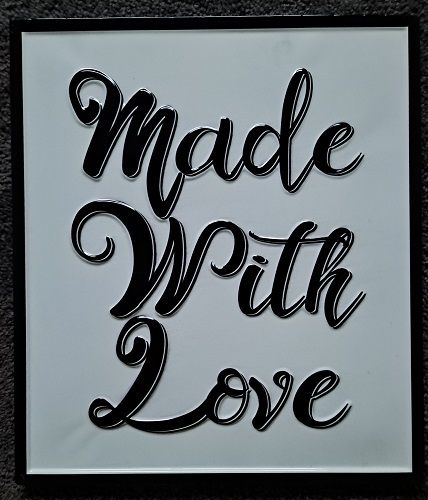 Enamel Wall Sign - Made with Love 35cm x 30cm