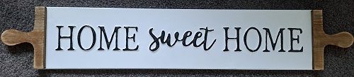 Enamel Wall Sign - Home Sweet Home (Rolling Pin)