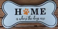 Enamel Wall Sign - Home (Bone Shape) 40cm x 20cm