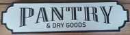 Enamel Wall Sign - Pantry & Dry Goods 49cm x 12.5cm