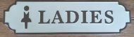 Enamel Wall Sign - Ladies 38cm x 11cm