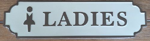 Enamel Wall Sign - Ladies 38cm x 11cm
