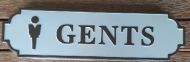 Enamel Wall Sign - Gents 38cm x 11cm