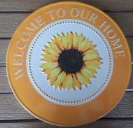 Enamel Wall Sign - Sunflowers 30cm x 30cm