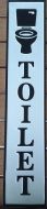 Enamel Wall Sign - Toilet 10cm x 50cm