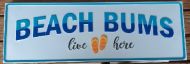 Enamel Wall Sign - Beach Bums 45cm x 15cm