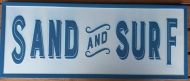 Enamel Wall Sign - Sand & Surf 50.5cm x 20.5cm