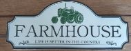 Enamel Wall Sign - Farmhouse (across) 40cm x 16.5cm